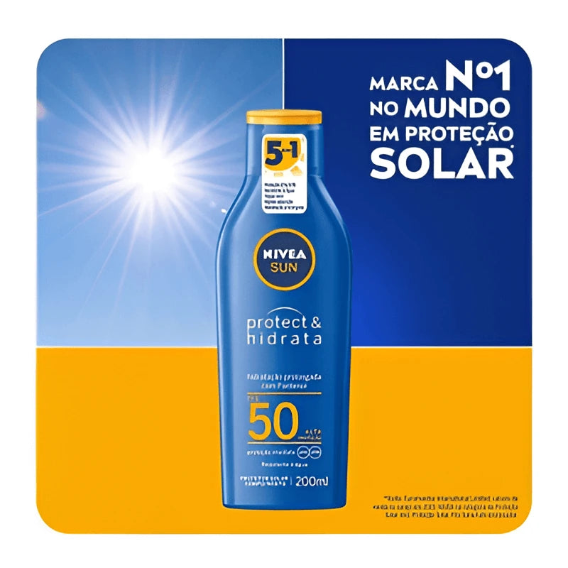 Kit NIVEA Protetor Solar Corporal FPS50 200ml GRÁTIS FPS50 100ml