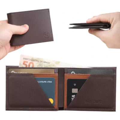 Carteira Masculina Slim de Couro