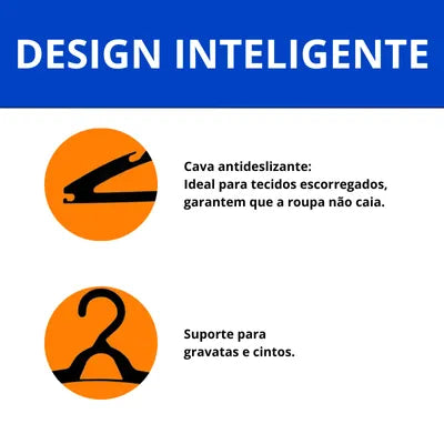 kit 50 Cabide Adulto Preto