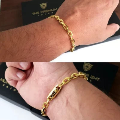 Pulseira Masculina Banhada A Ouro18k