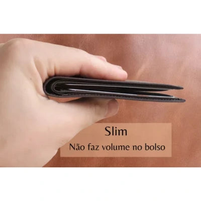 Carteira Masculina Slim de Couro