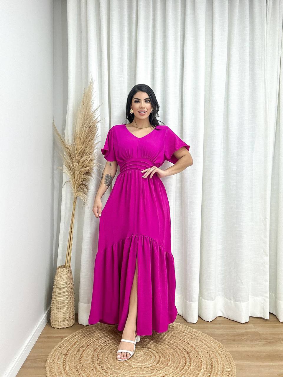 Vestido Longo Babado