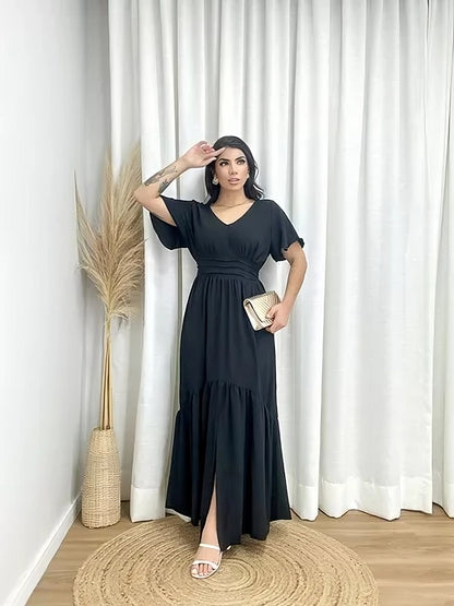 Vestido Longo Babado