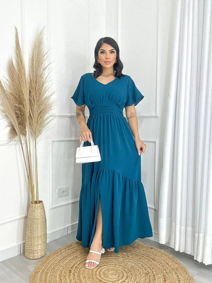 Vestido Longo Babado