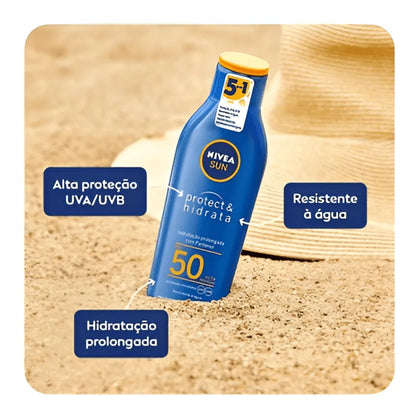 Kit NIVEA Protetor Solar Corporal FPS50 200ml GRÁTIS FPS50 100ml