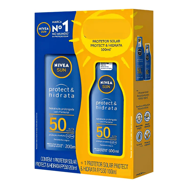 Kit NIVEA Protetor Solar Corporal FPS50 200ml GRÁTIS FPS50 100ml