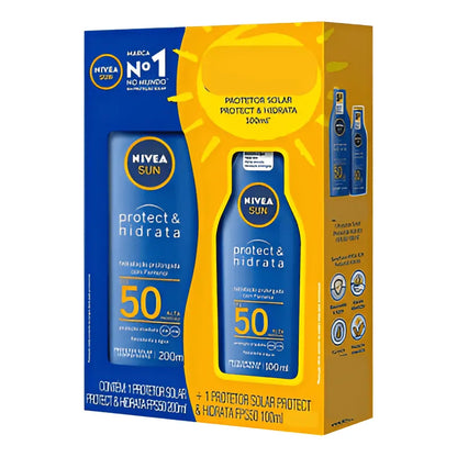 Kit NIVEA Protetor Solar Corporal FPS50 200ml GRÁTIS FPS50 100ml