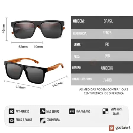 Óculos De Sol Masculino Polarizado